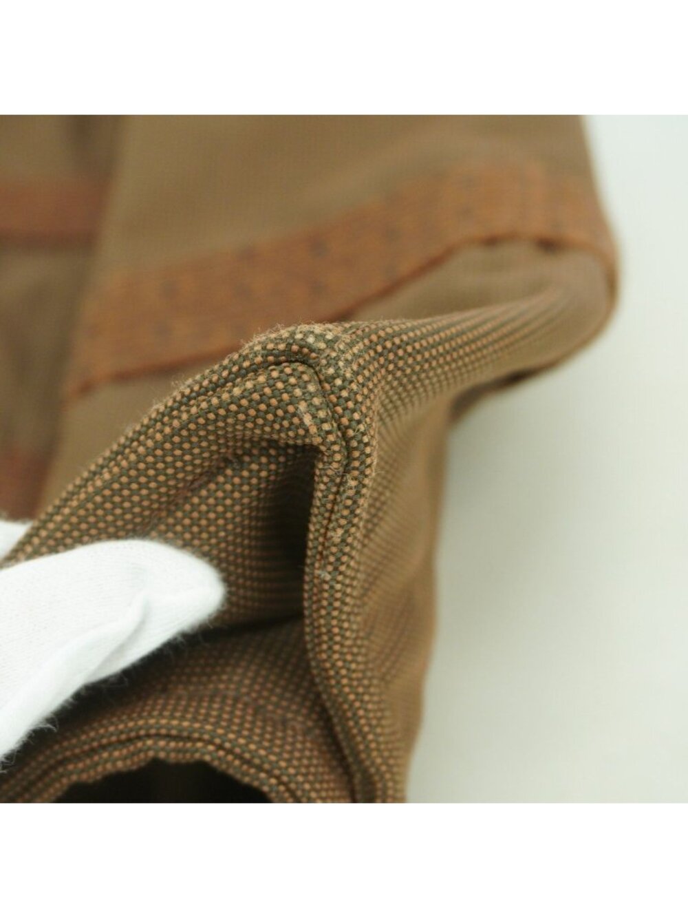 ★SOLD★ Hermes Tote Her Line Canvas Brown Silver - Picture 6 of 10